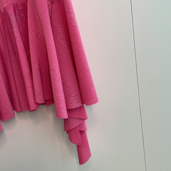 Custom Ballroom Dance Dress - Pink Sparkly - Picture 6 of 6